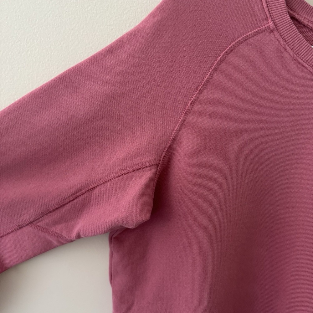 Pact Organic Cotton Crew Neck Sweatshirt Women's Large Dusty Rose Pink - Picture 8 of 8